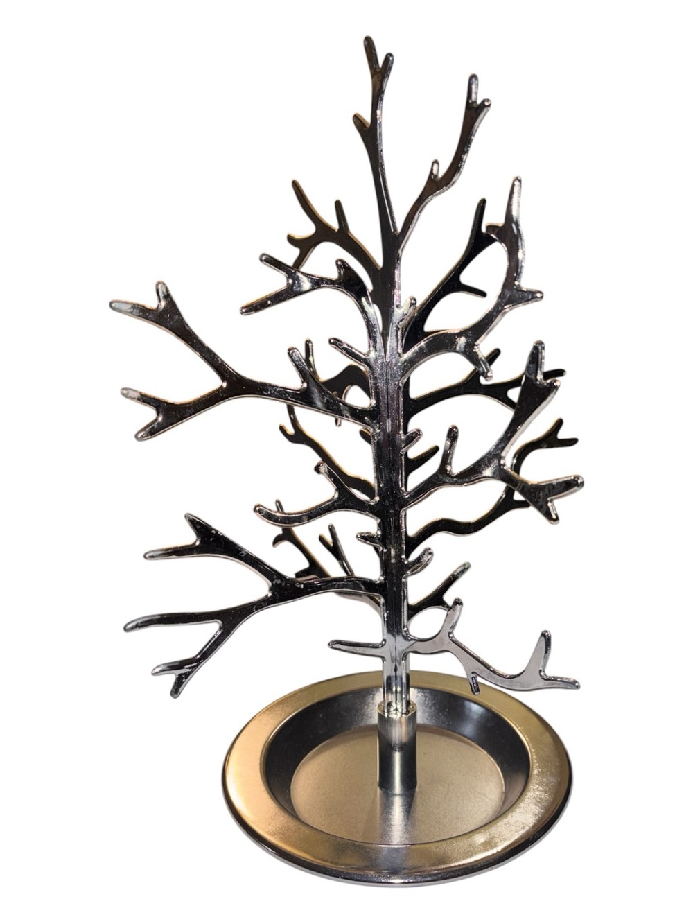 Silver Vintage Gumdrop Tree Stand with Tray -7 X 13 inches